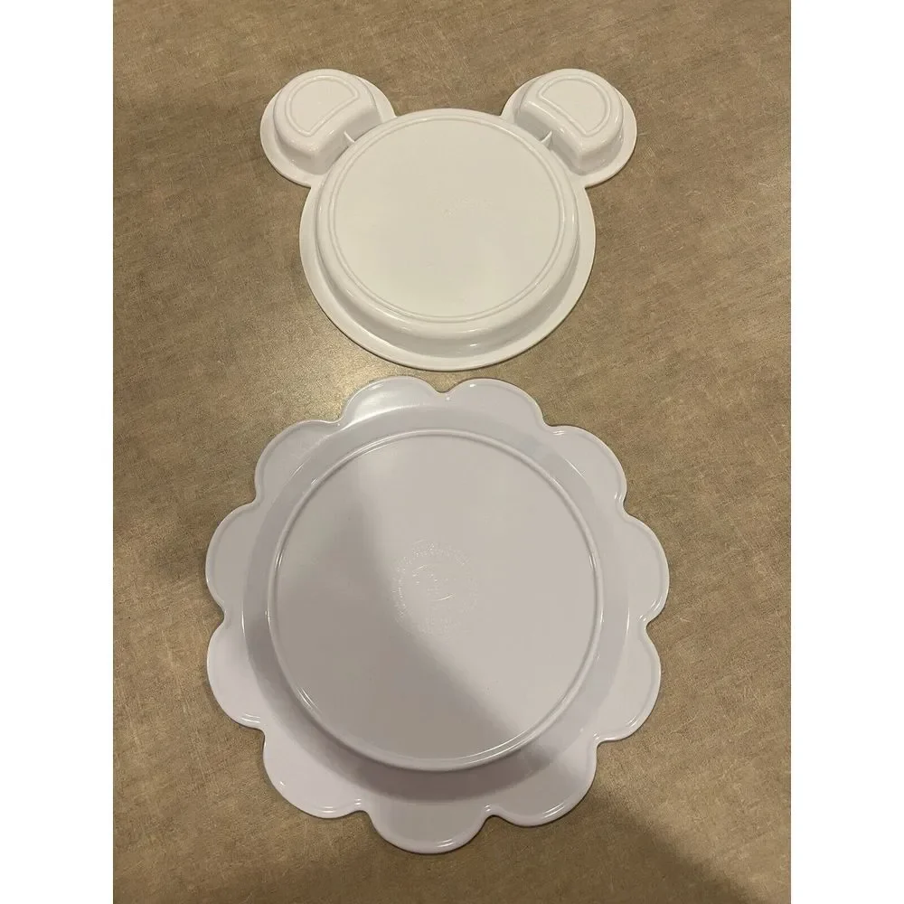 Disney Mickey And Minnie Toddler Plates - EUC